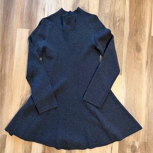 Banana Republic 100% Merino Wool Mock Neck Fit & Flare Dress S